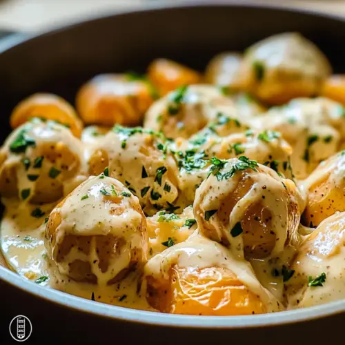 Garlic-Infused Creamy Baby Potatoes
