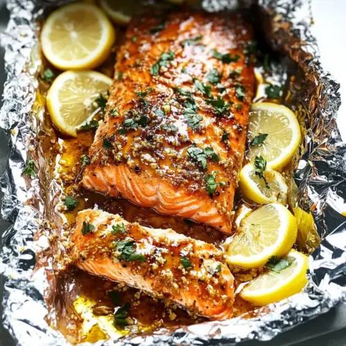 Honey Garlic Salmon Baked in Foil