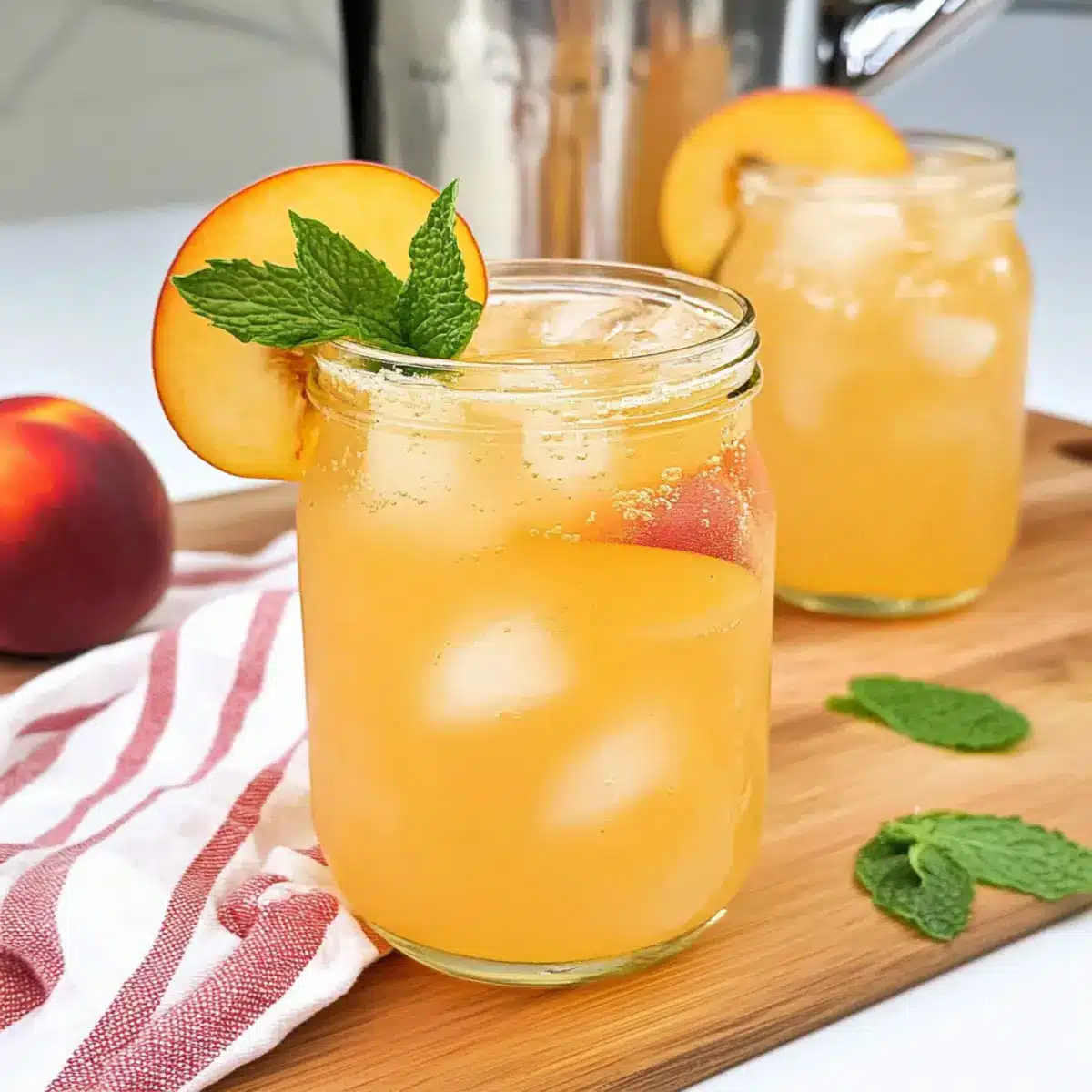 Homemade Peach Lemonade