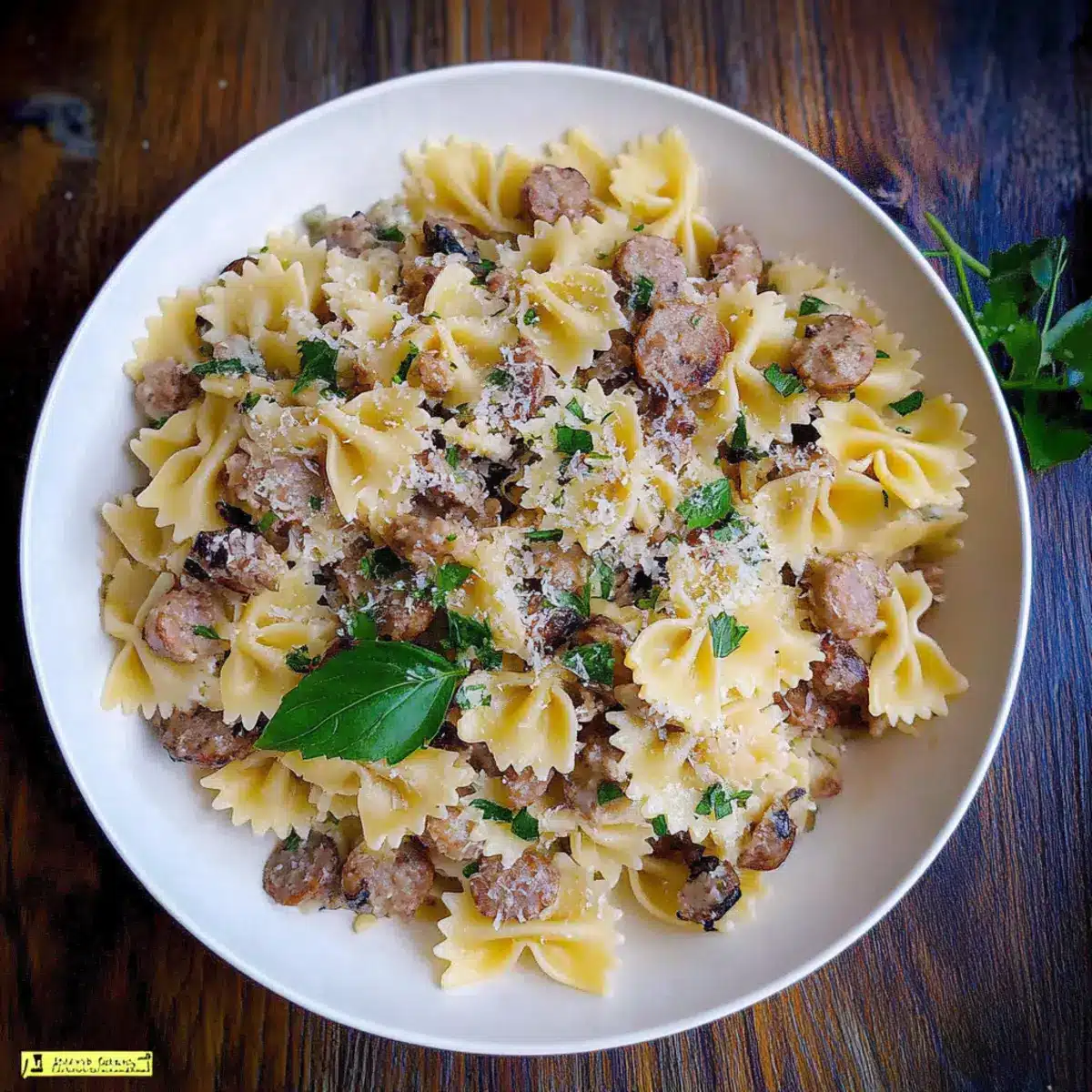Creamy Pasta with Sausage and Mushrooms