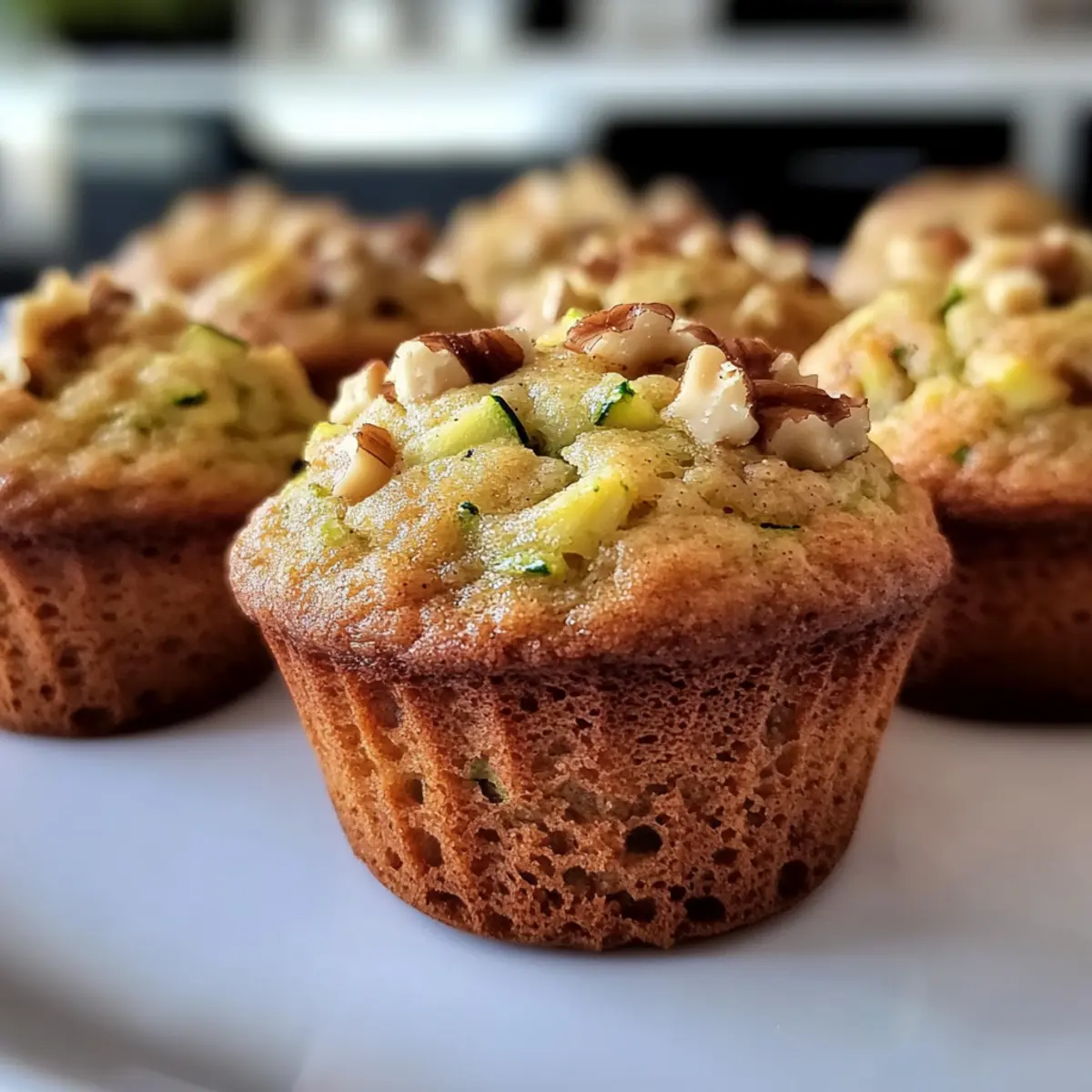 Moist Zucchini Muffins with Pineapple and Crunchy Walnuts