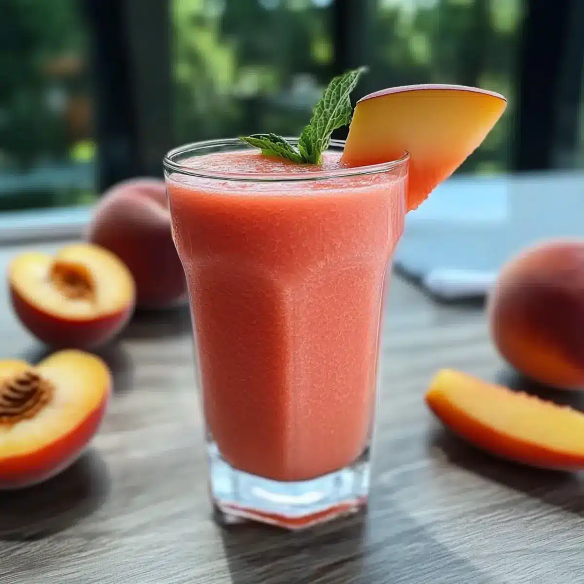 Refreshing Watermelon Peach Smoothie