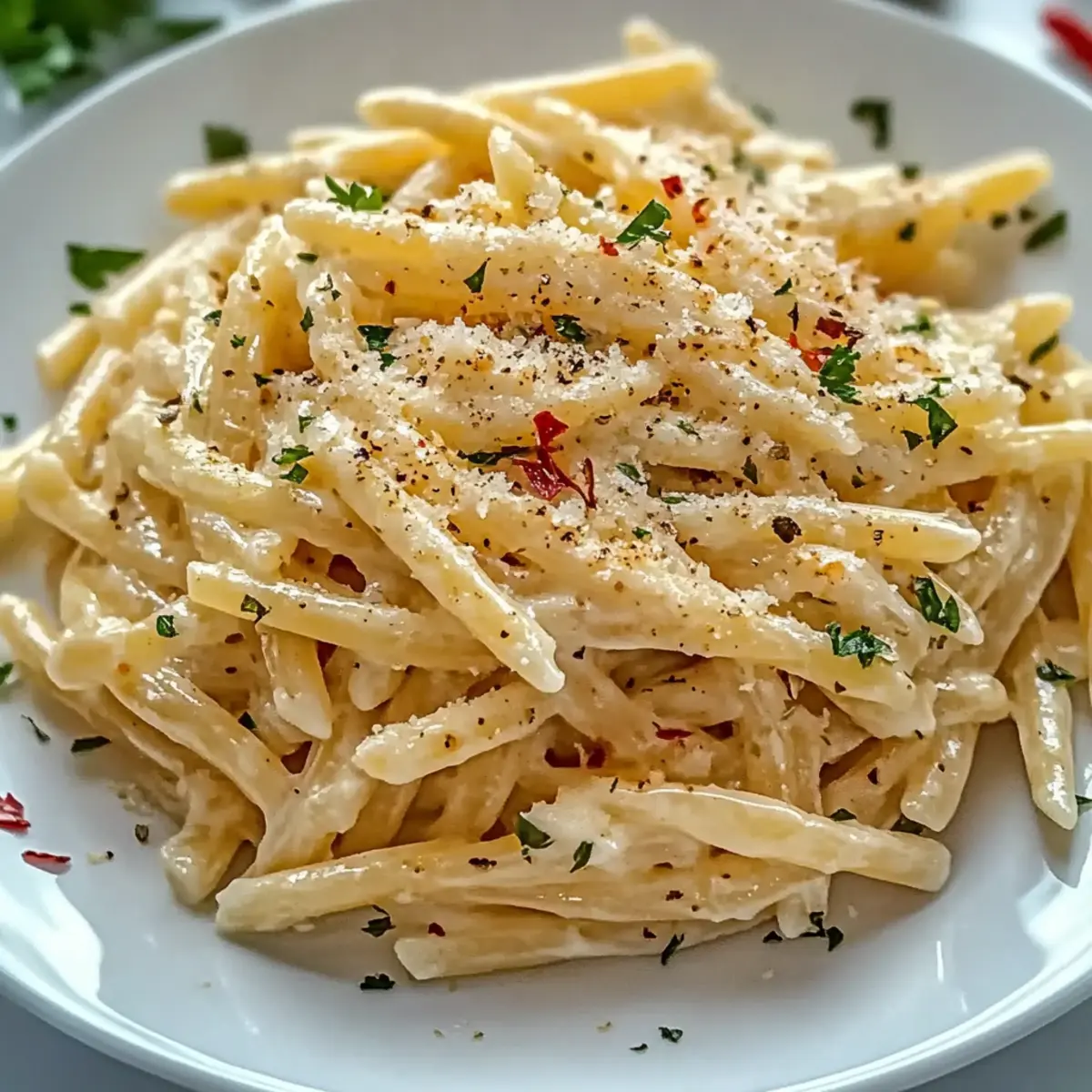 One Pot Creamy Garlic Pasta
