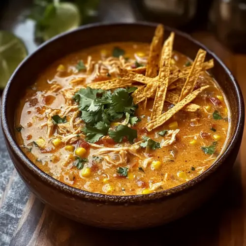 Easy Creamy Chicken Tortilla Soup