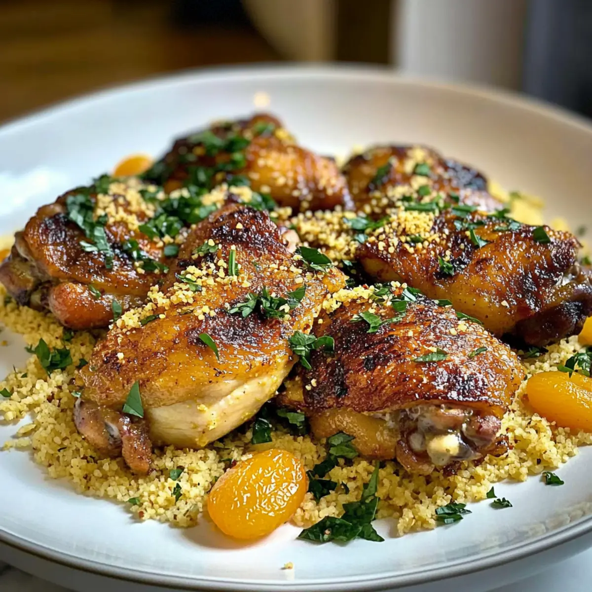 Moroccan Chicken Thighs with Apricot