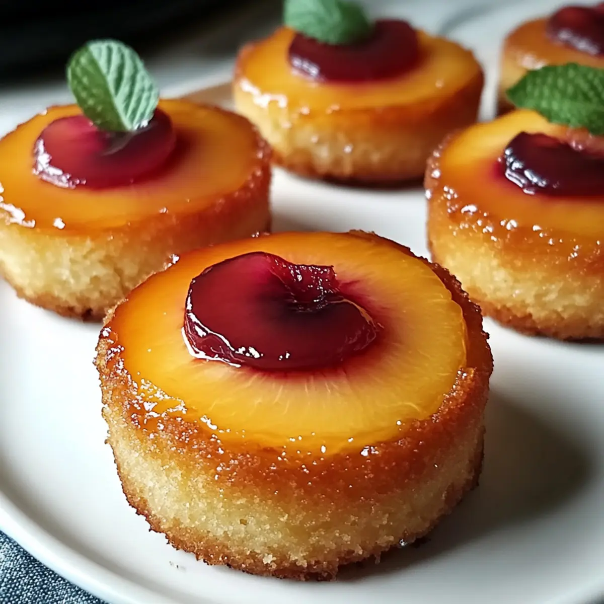 Peach Upside Down Mini Cakes