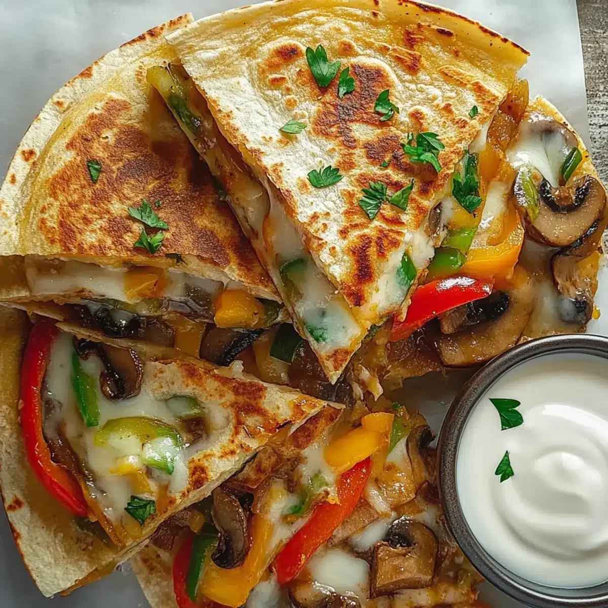 Quick Veggie Skillet Quesadillas