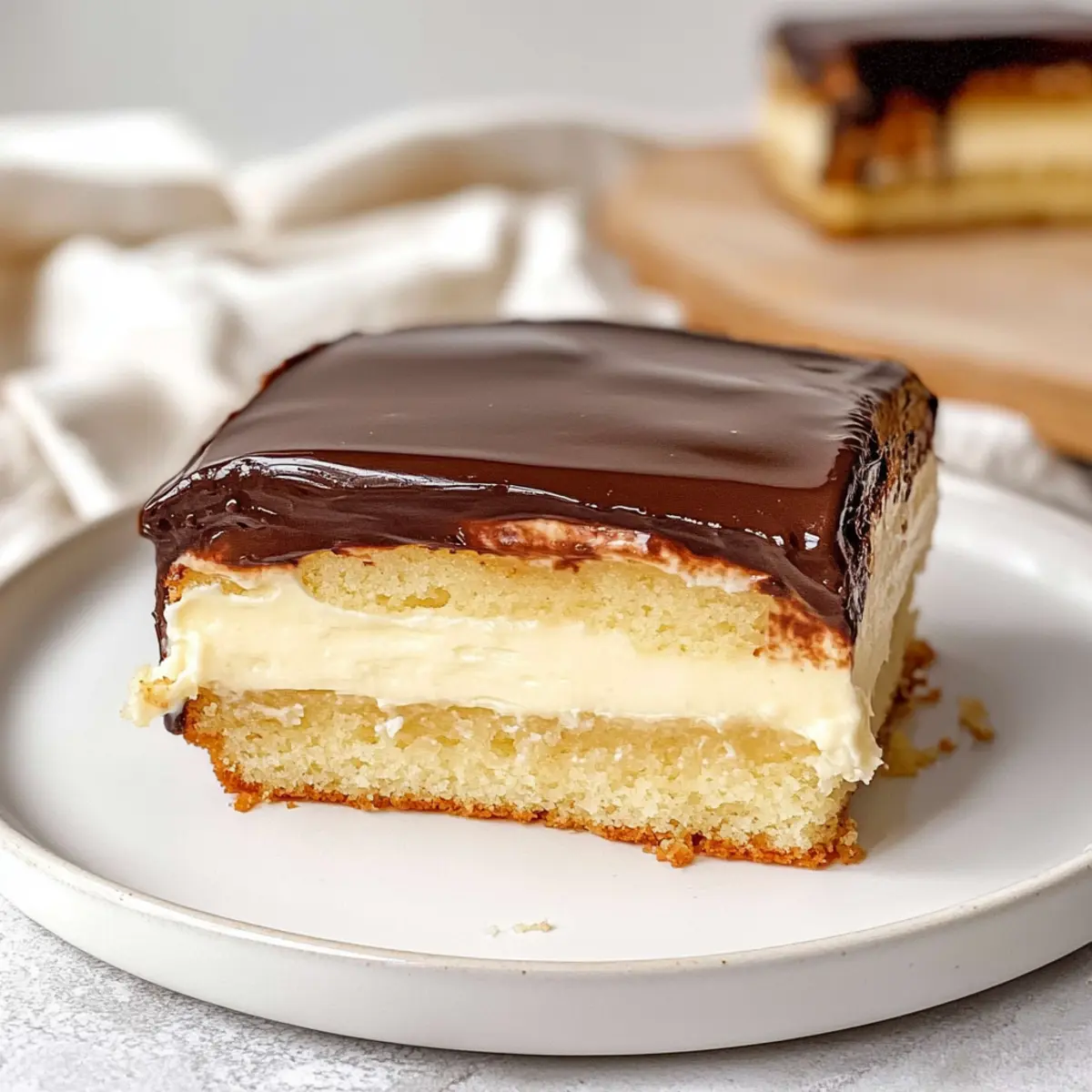 Boston Cream Poke Cake