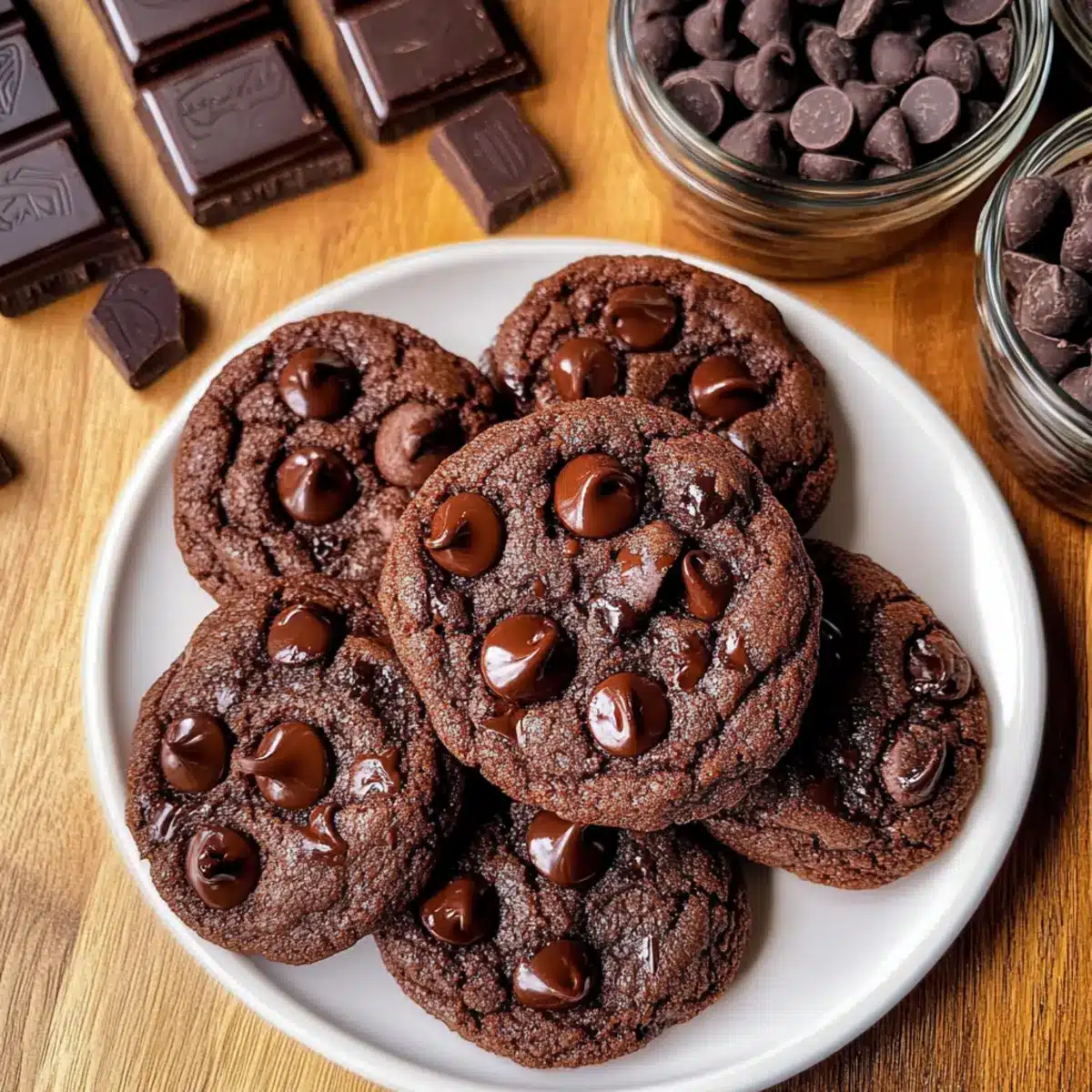 Triple Chocolate Cookies