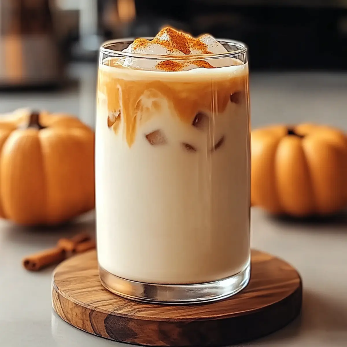 Creamy Iced Pumpkin Cream Chai Tea Latte