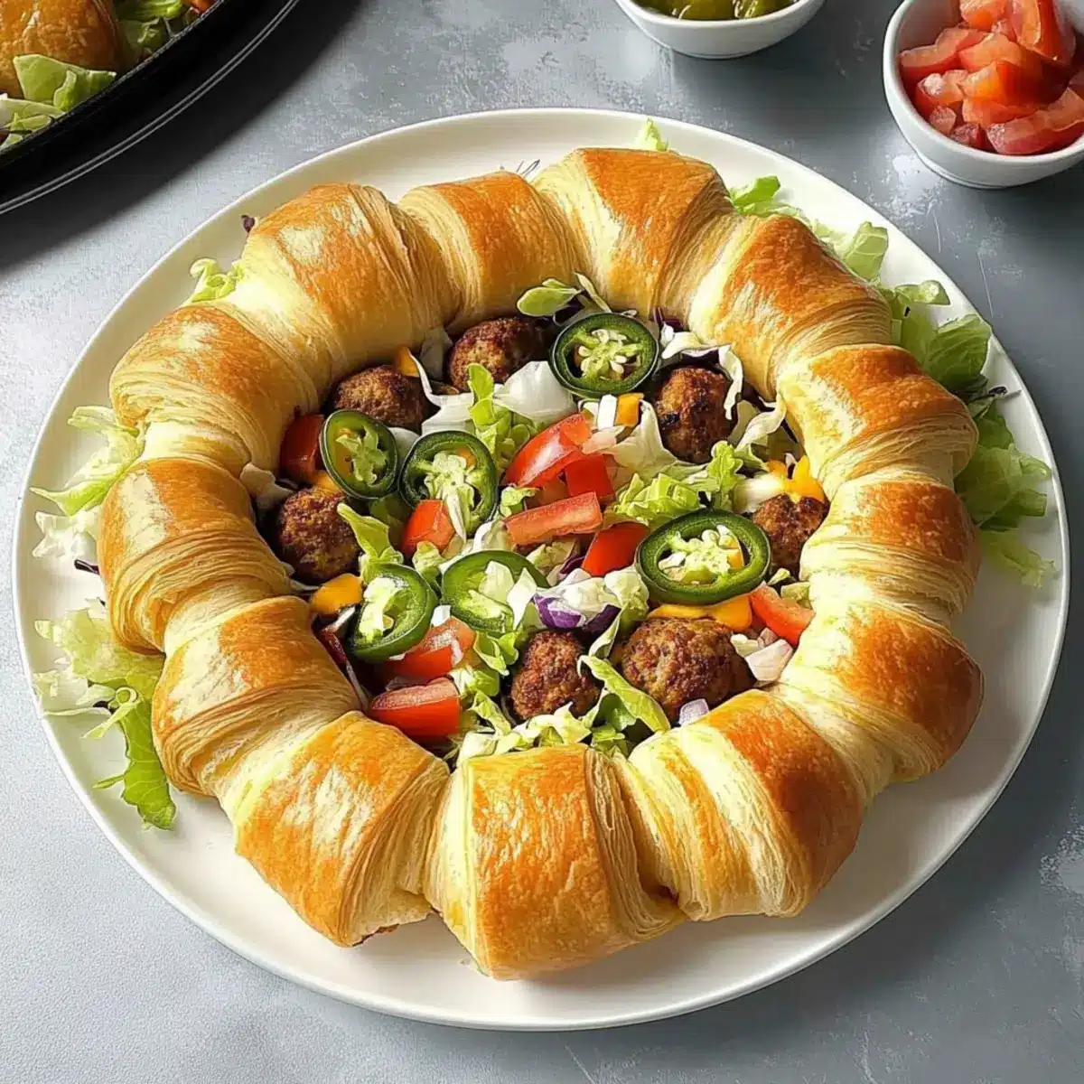 Taco Meatball Ring