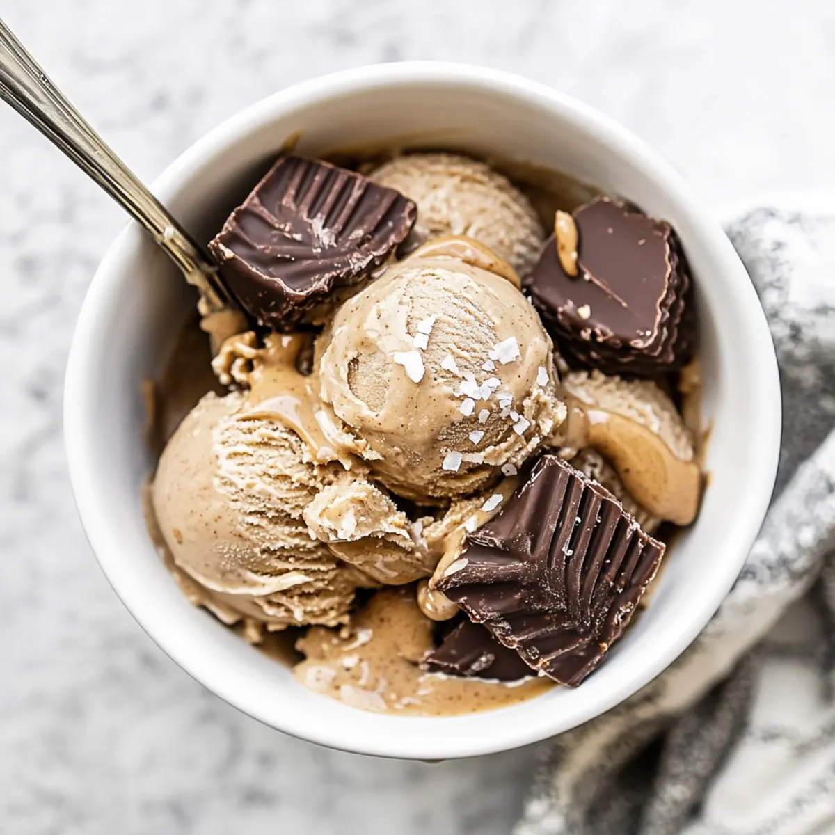Peanut Butter Cup Cottage Cheese Ice Cream