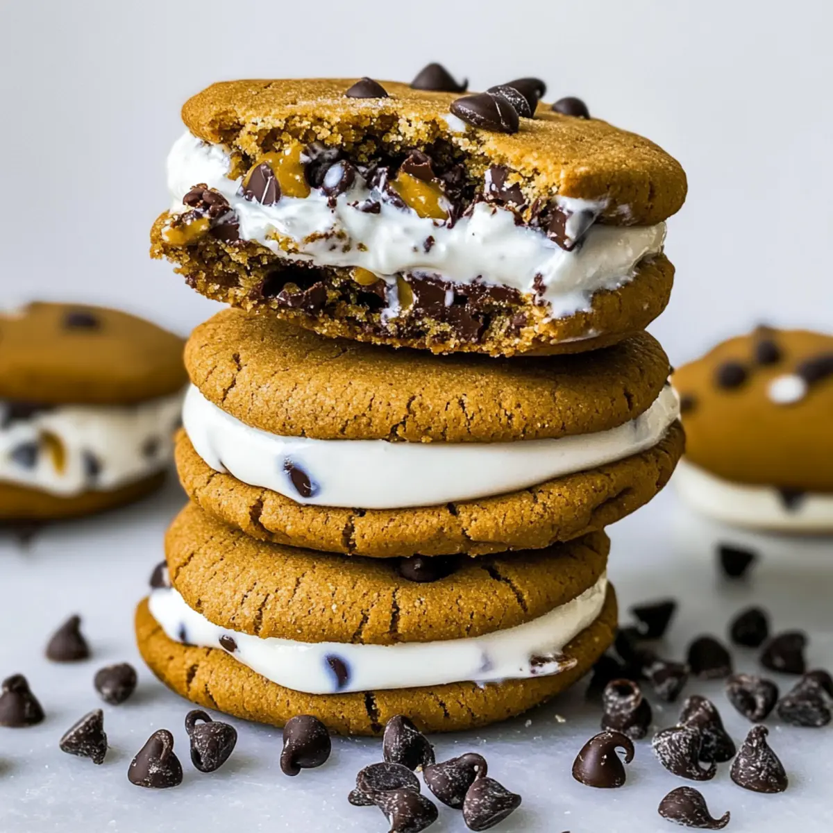 Frozen Yogurt Ice Cream Cookie Sandwiches
