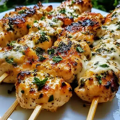 Savory Garlic Parmesan Chicken Skewers