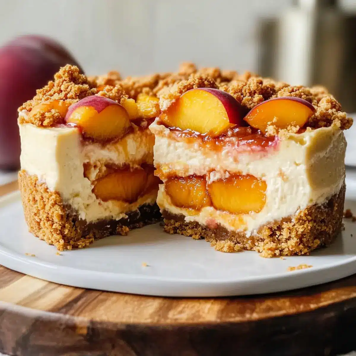 Peach Cobbler Cheesecake