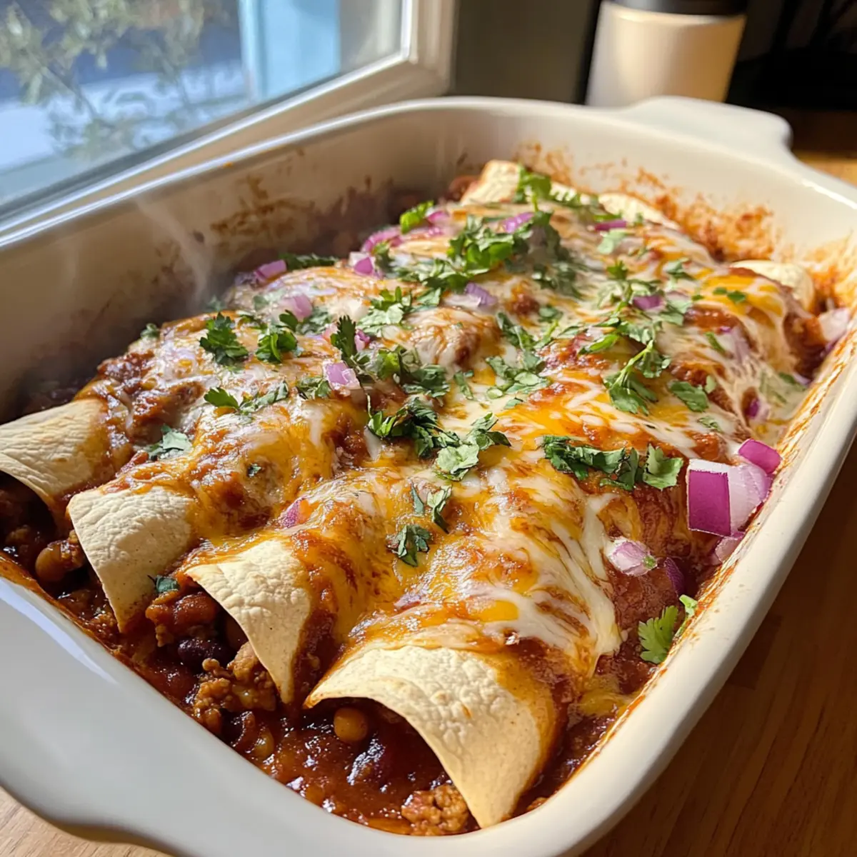 Healthy Ground Turkey Enchiladas