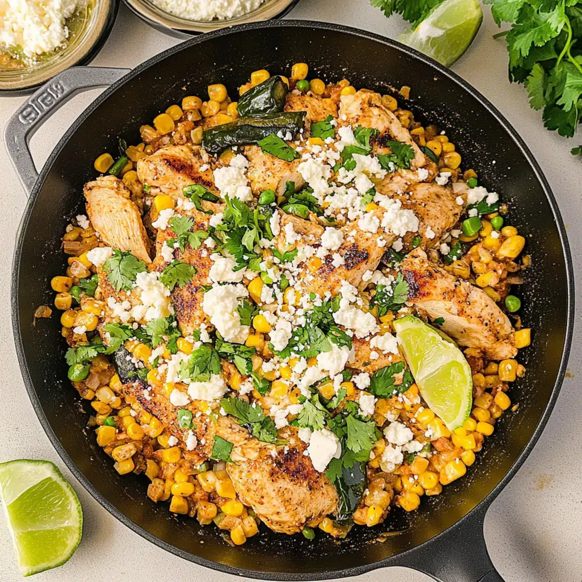Mexican Street Corn Chicken Skillet