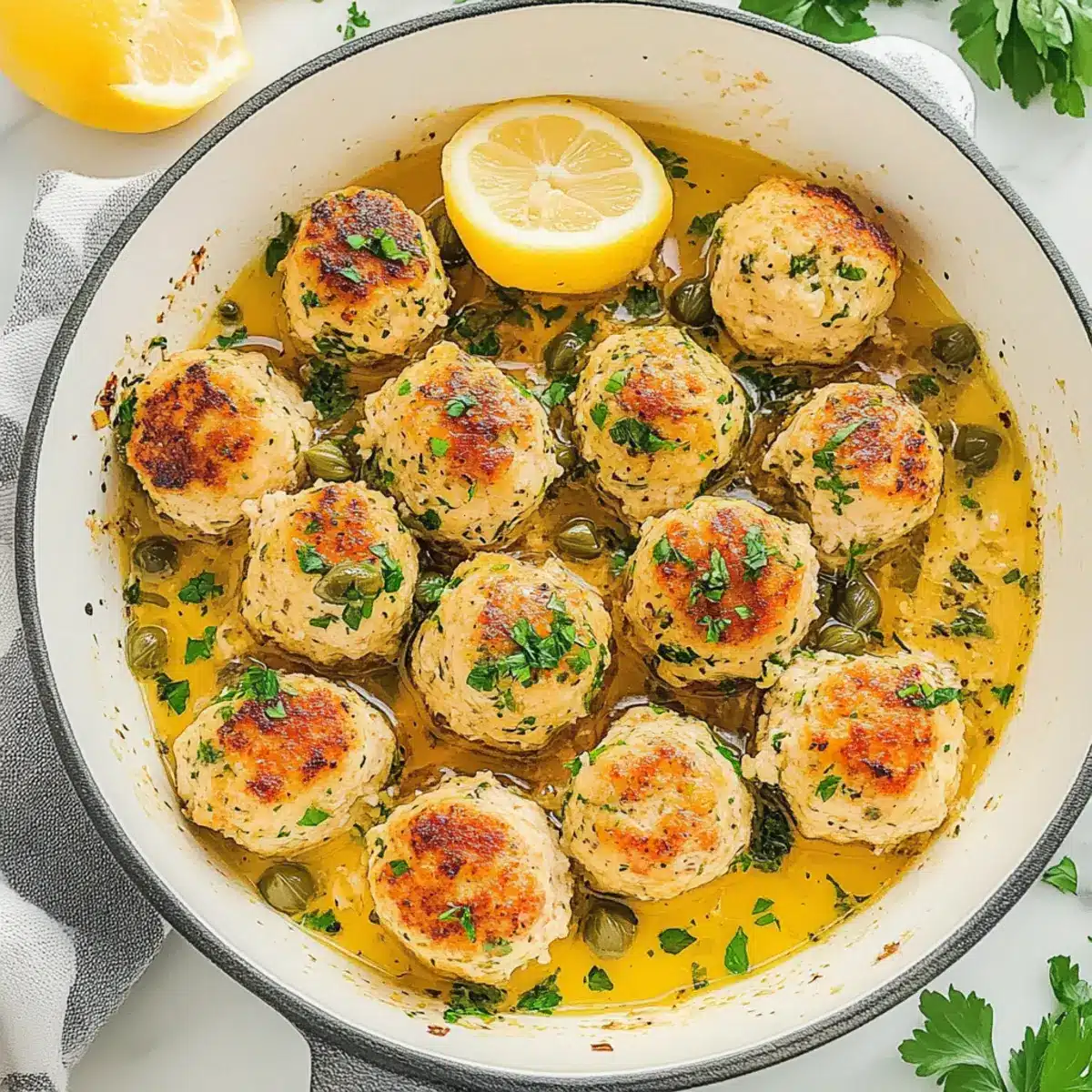 Chicken Piccata Meatballs