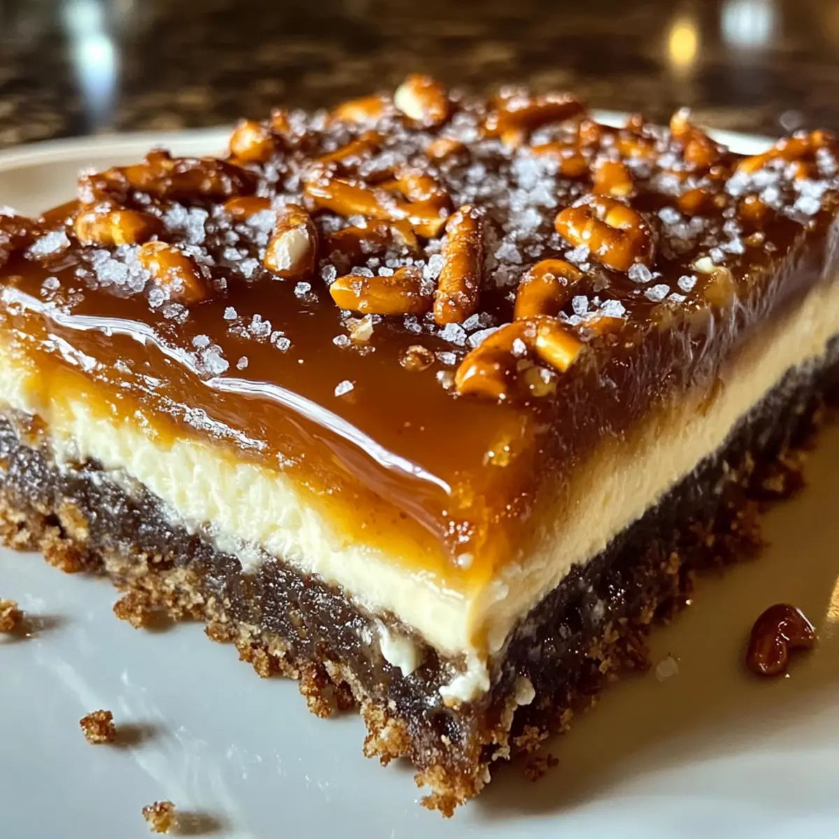 Irresistible Salted Caramel Pretzel Cheesecake Bars for Summer