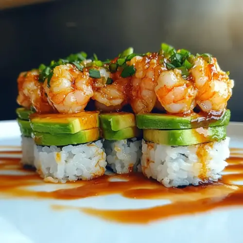 Easy Spicy Shrimp Sushi Stacks