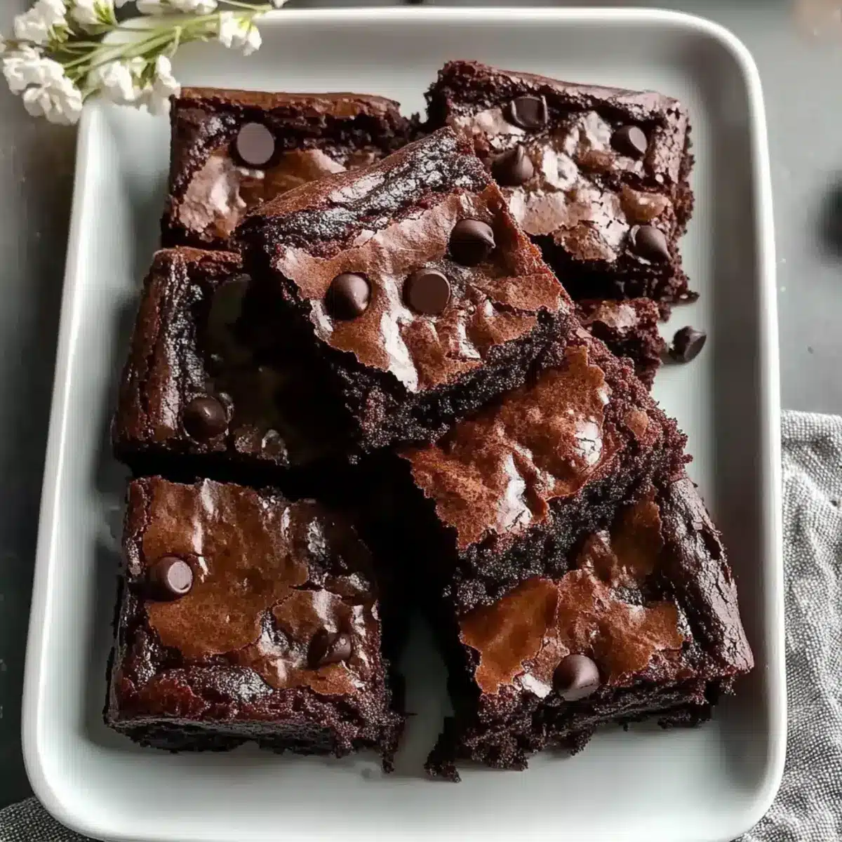 Chewy No Sugar Greek Yogurt Brownies