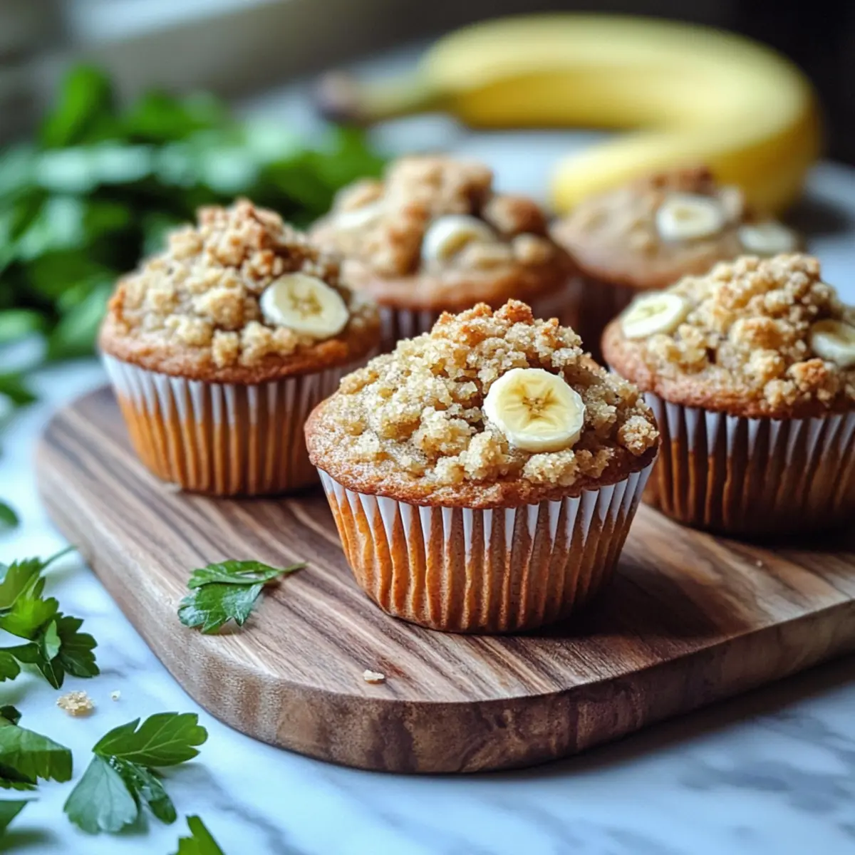 Banana Crumble Muffins