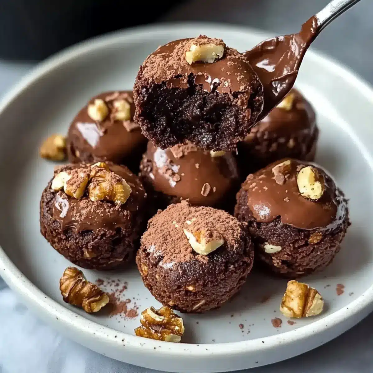 No Bake Brownie Bites