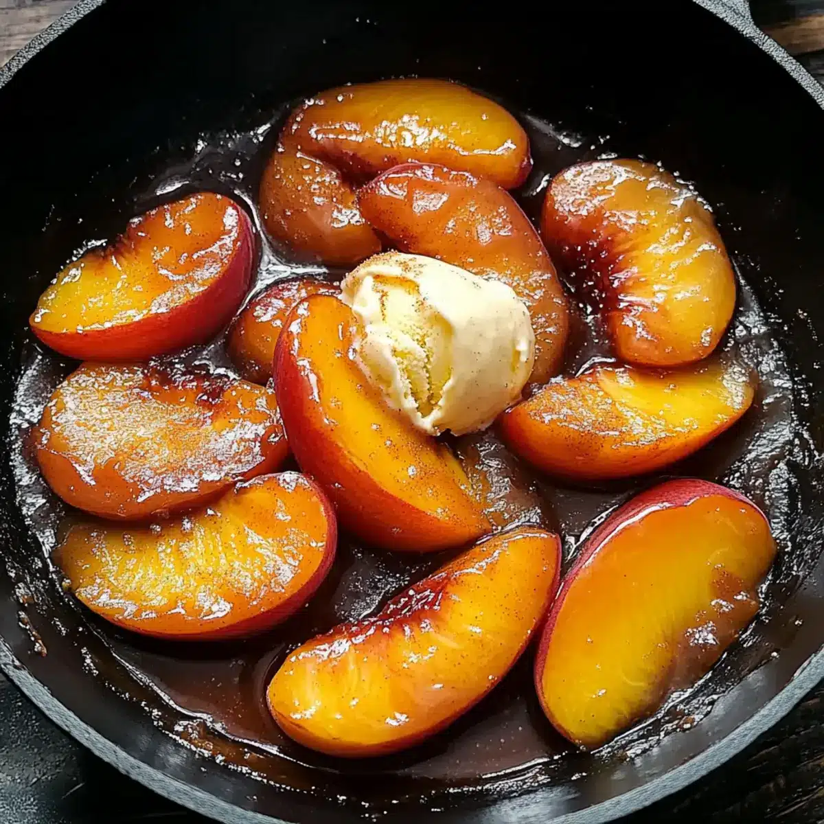 Easy Caramelized Skillet Peaches