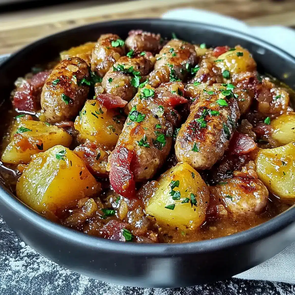 Dublin Coddle Sausage and Bacon Stew