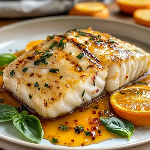 Orange Dijon Grilled Halibut