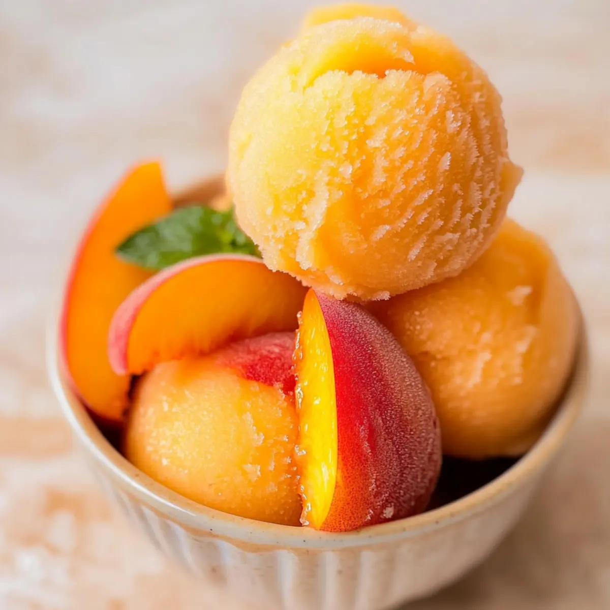 Perfect Peach Sorbet