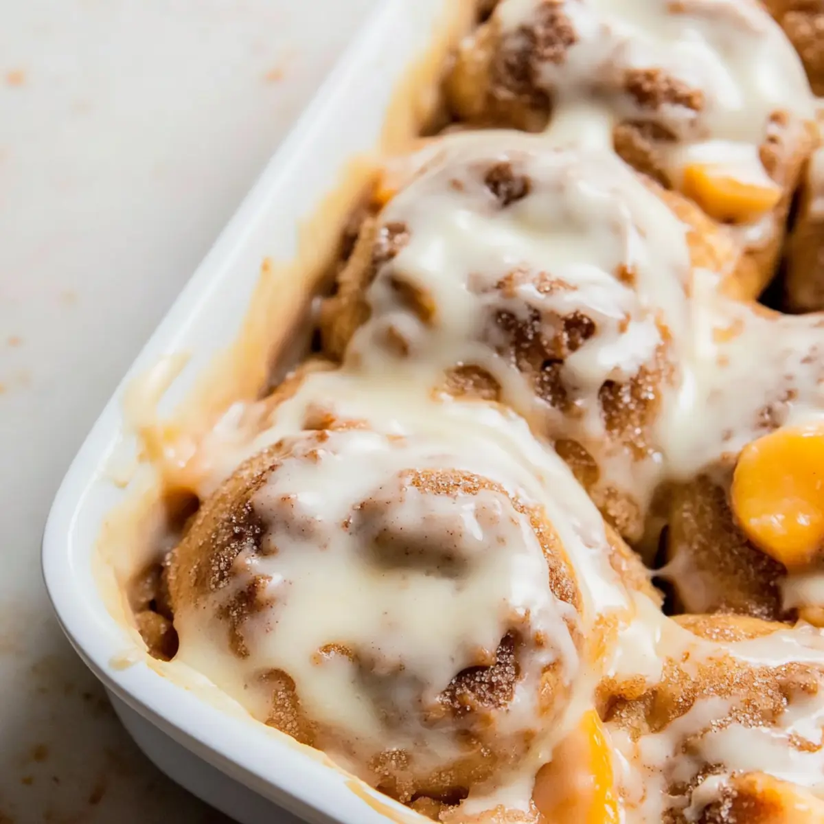 Peach Cobbler Cinnamon Rolls