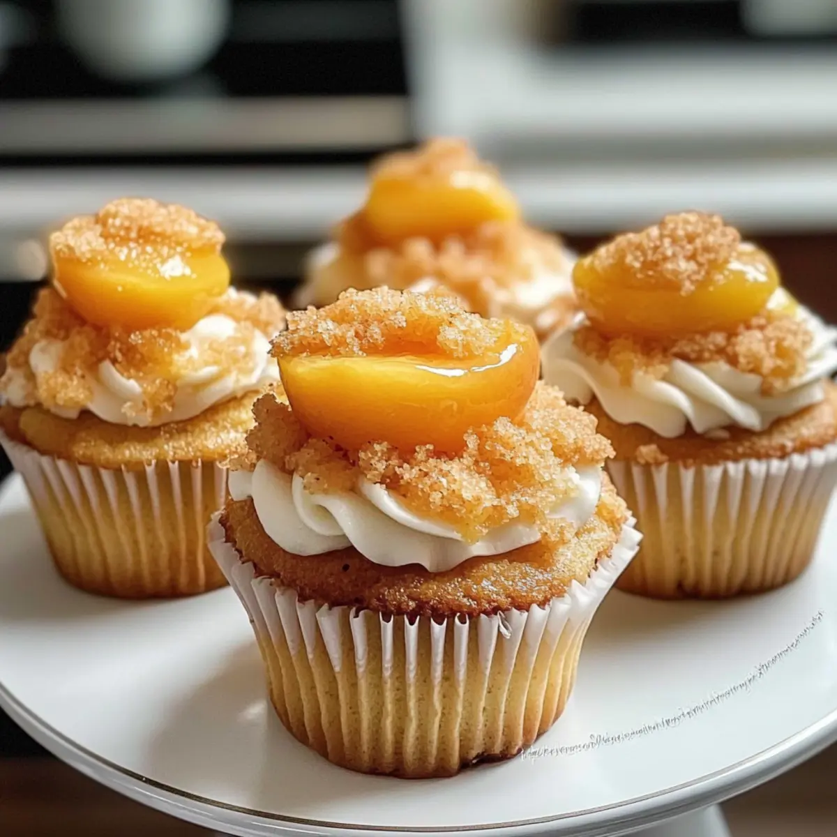 Peach Cobbler Cupcakes