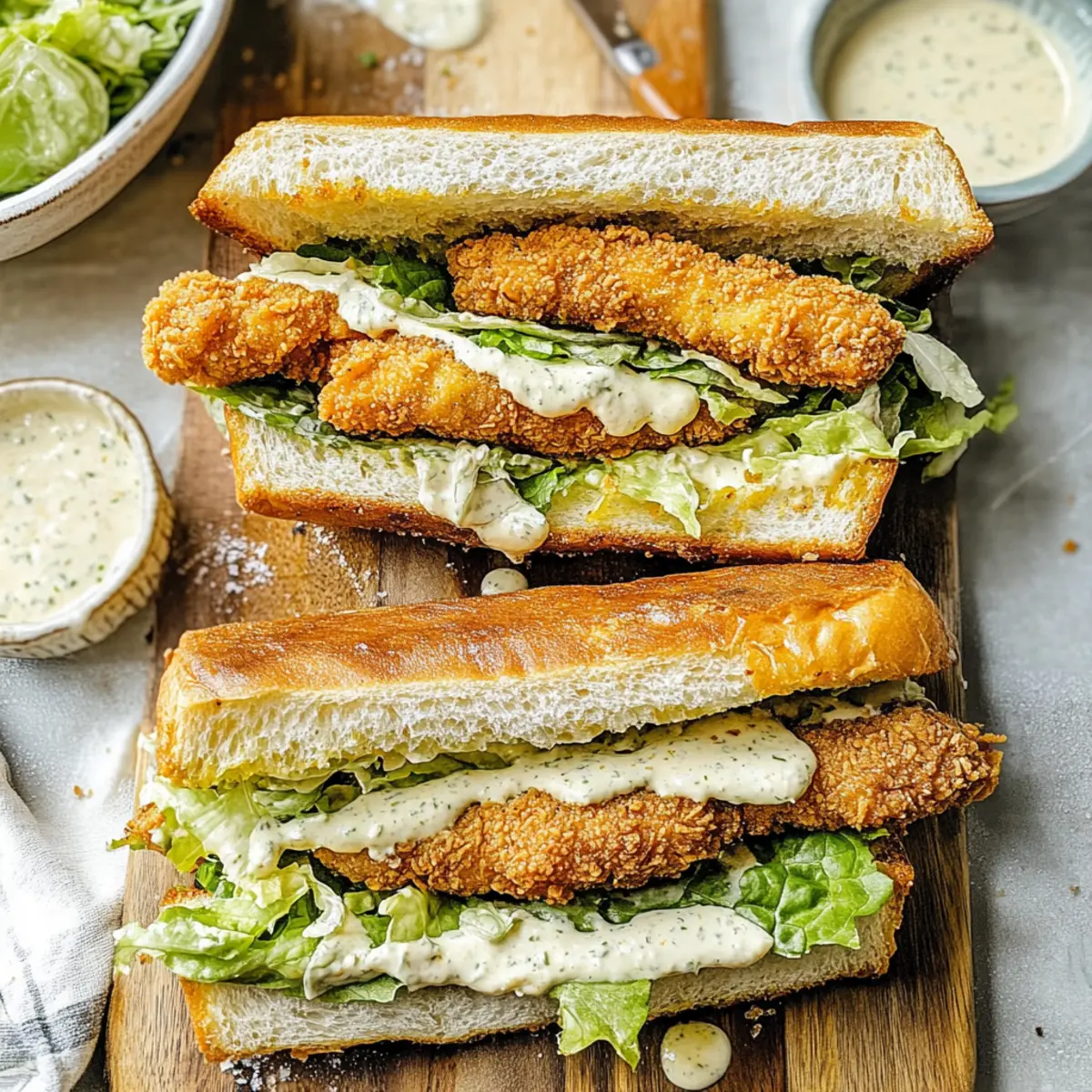 Chicken Caesar Sandwiches