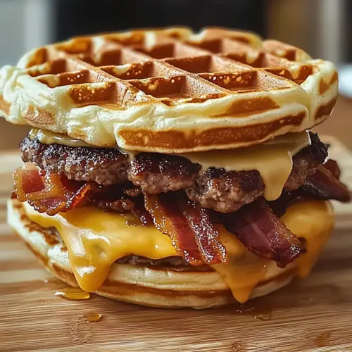 Maple Bacon Waffle Burger