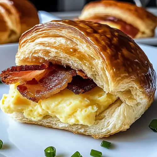 Maple Mustard Croissant Breakfast Sandwiches