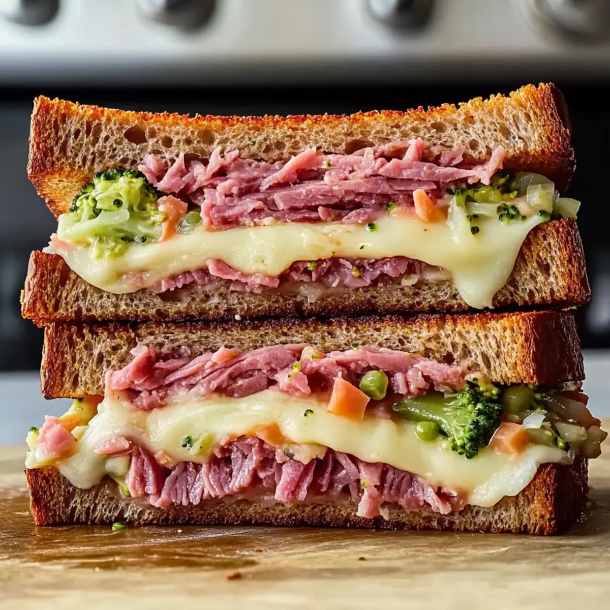 Pastrami Sandwich with Broccoli Slaw