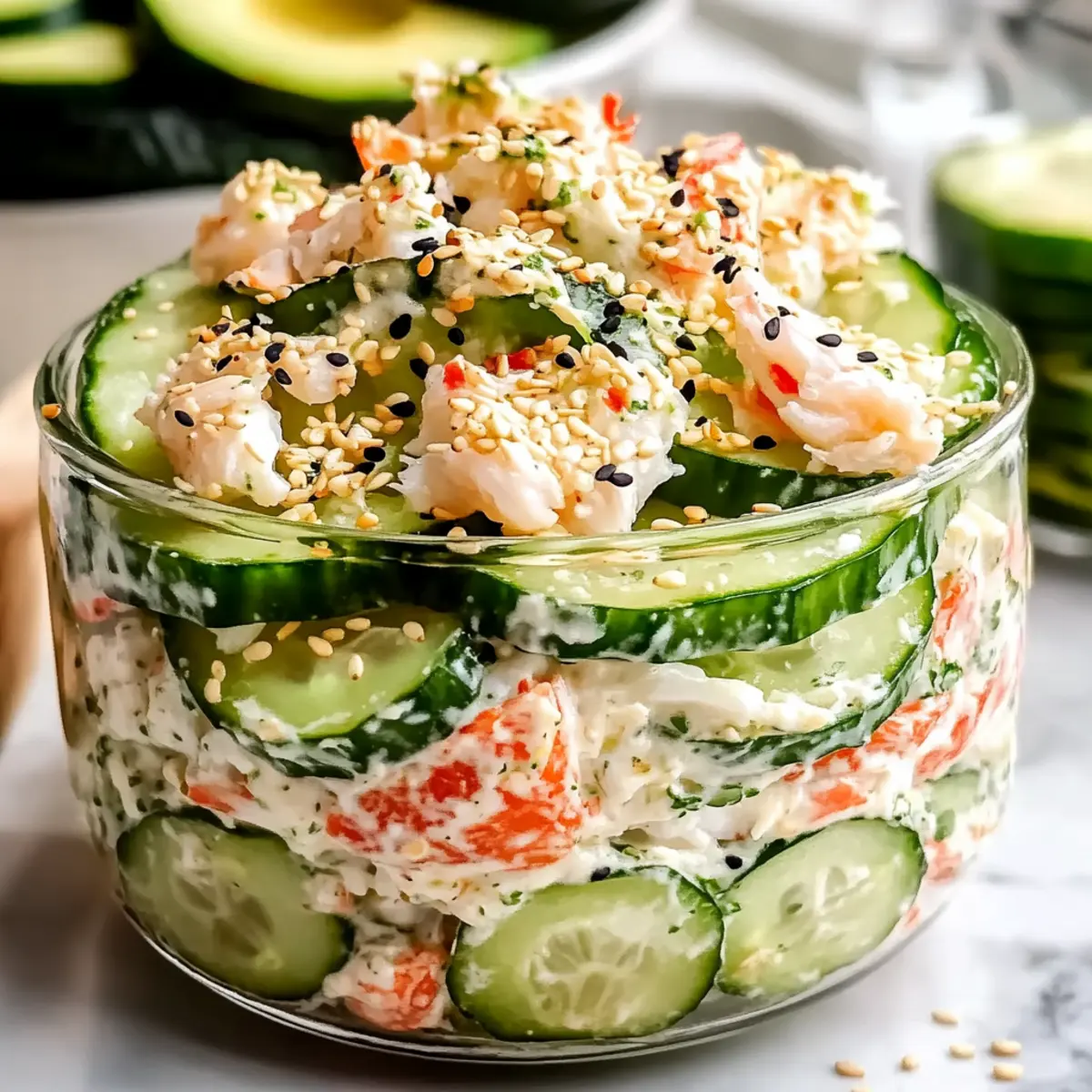 California Roll Cucumber Salad