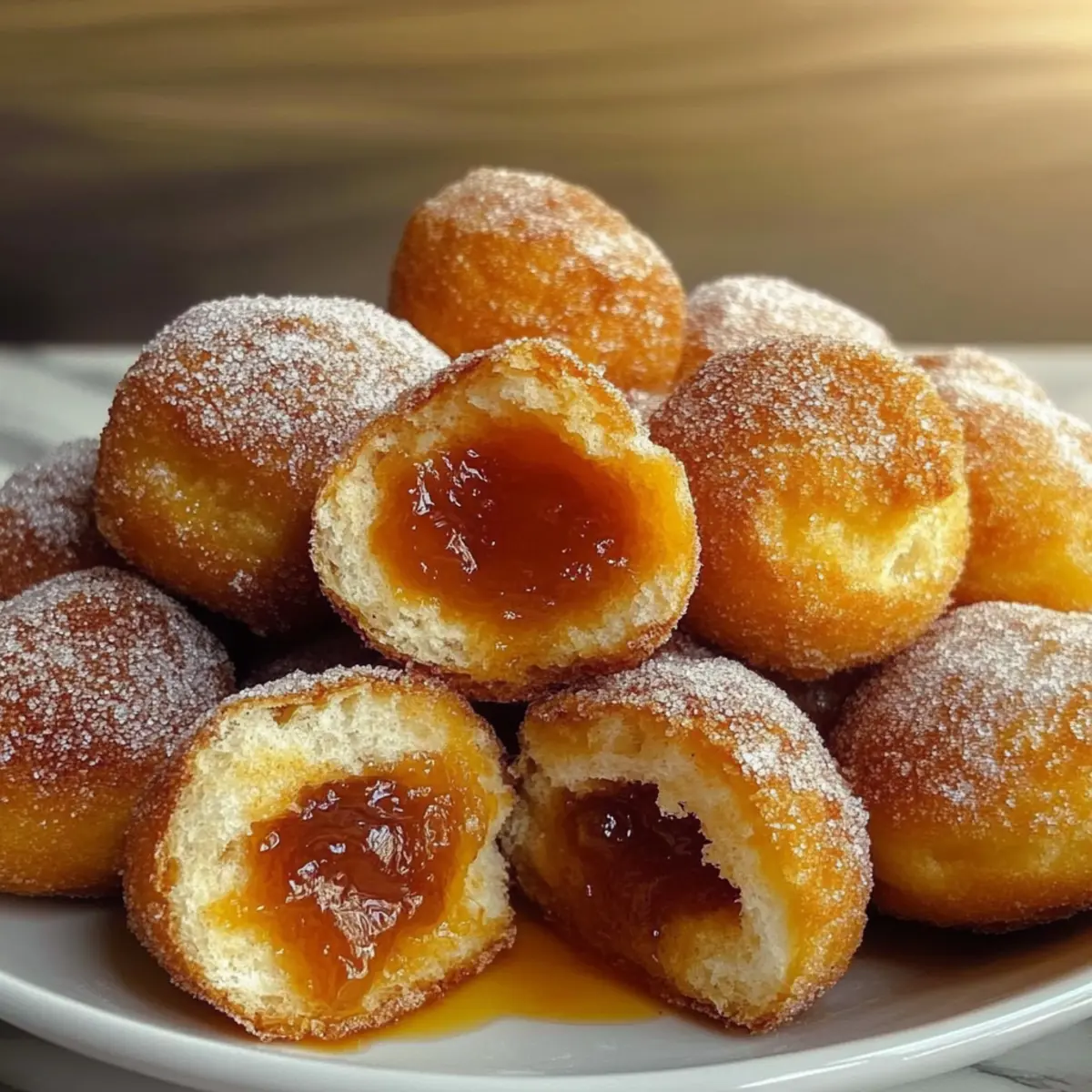 Sweet Vetkoek with Cinnamon Sugar and Apricot Jam