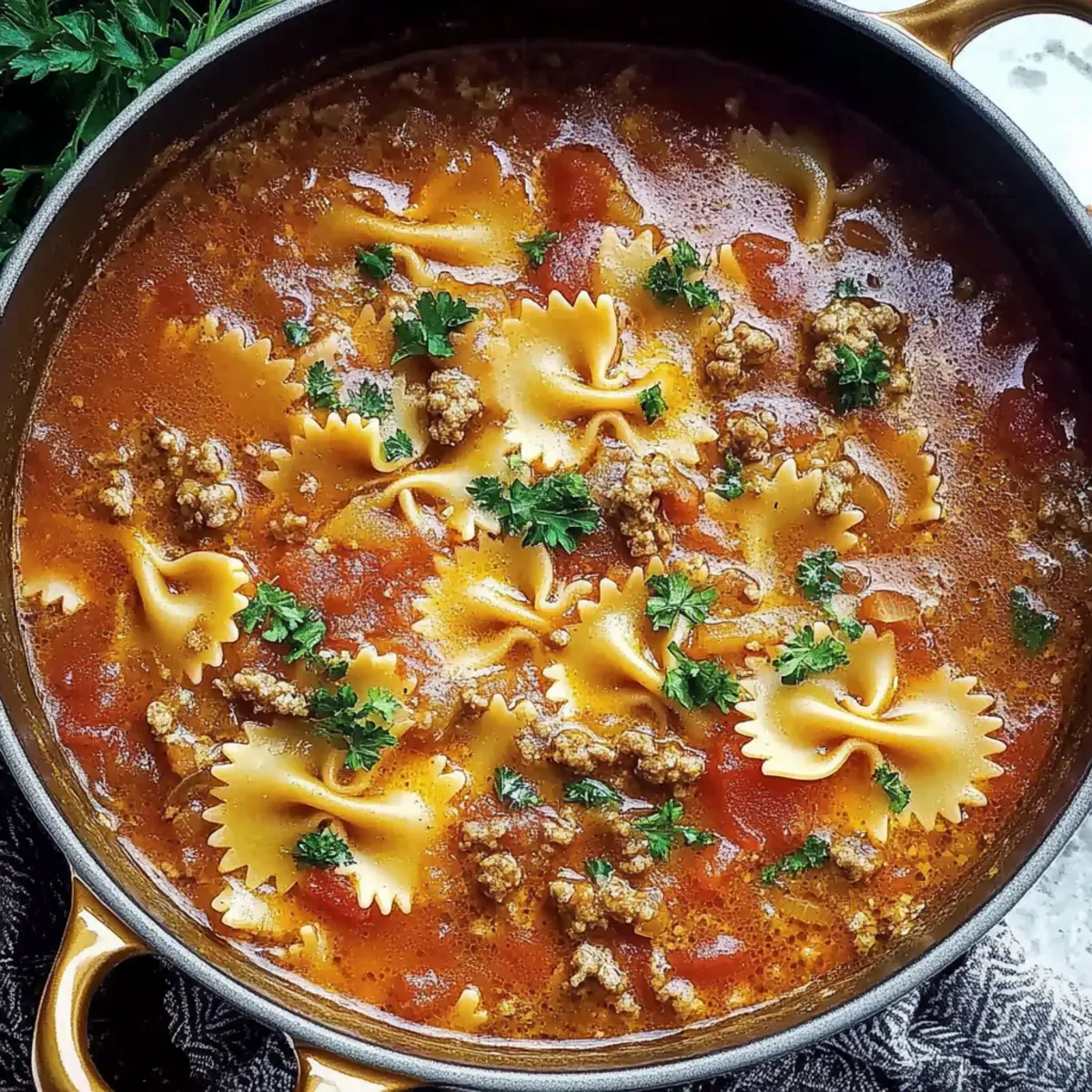 One-Pot Lasagna Soup