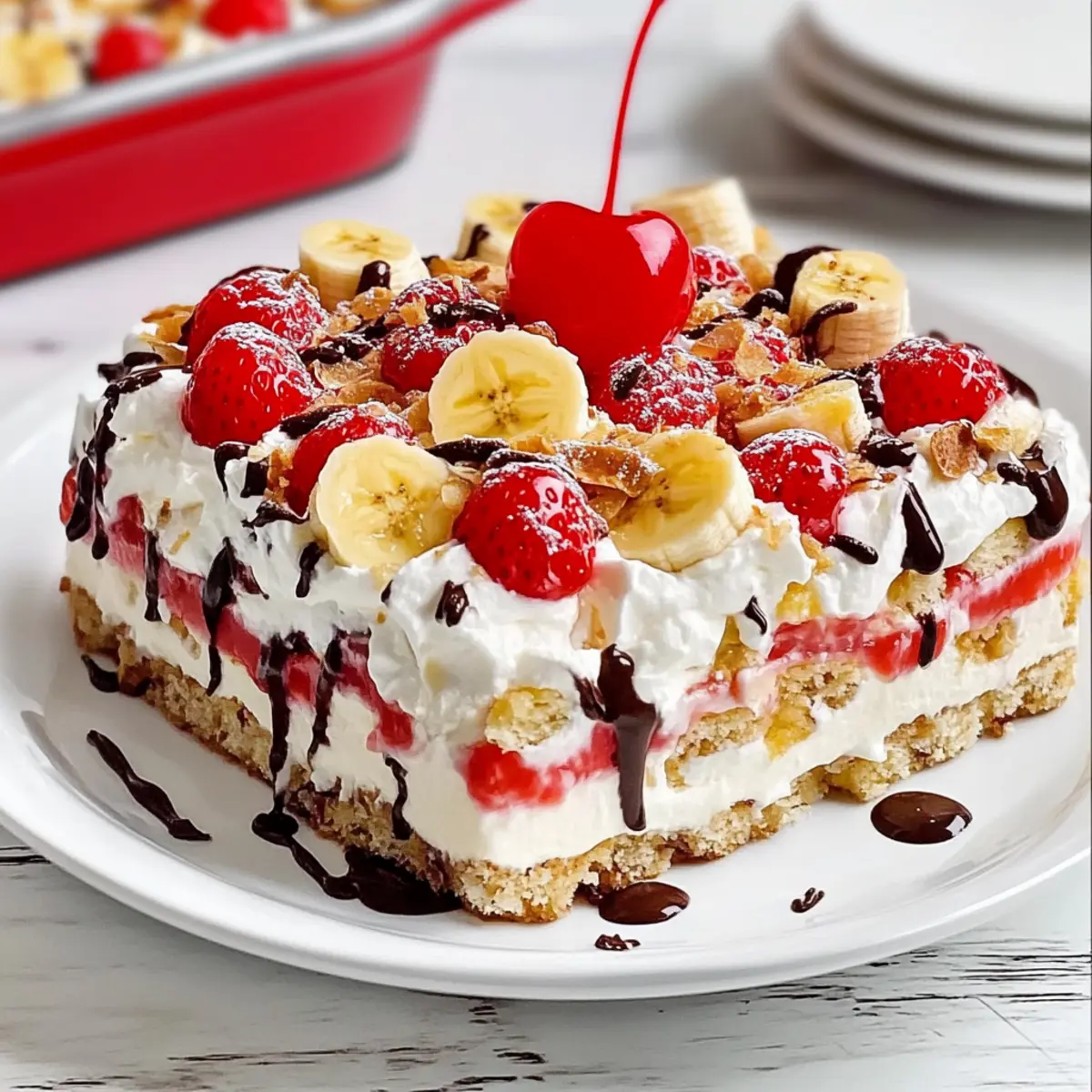 No-Bake Banana Split Dessert