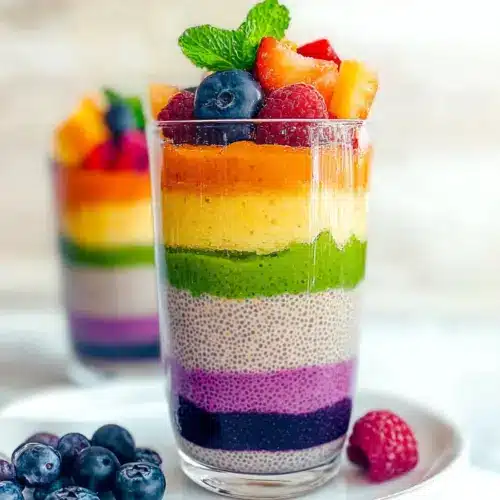 Rainbow Chia Pudding Parfait