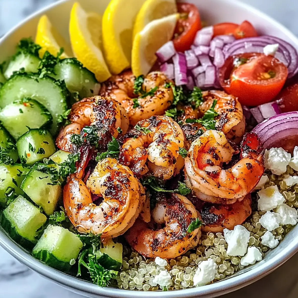 Greek Shrimp Mediterranean Bowl