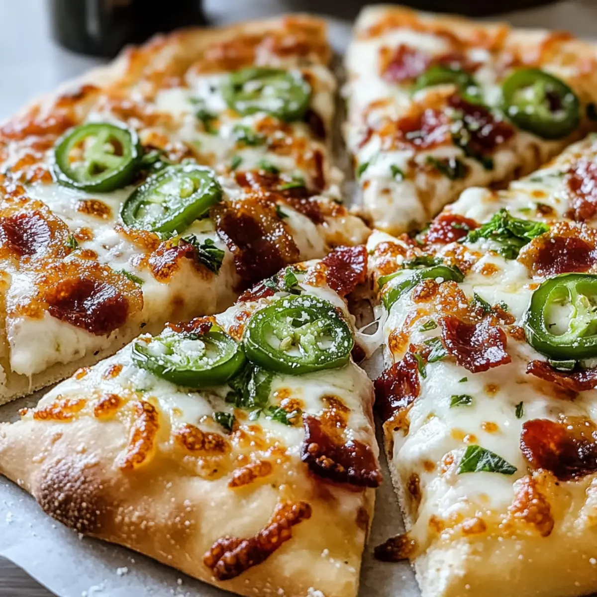 Creamy Jalapeño Popper Pizza