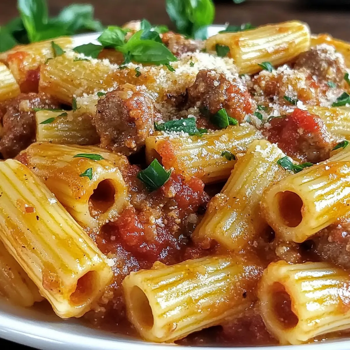 Italian Sausage Rigatoni Pasta