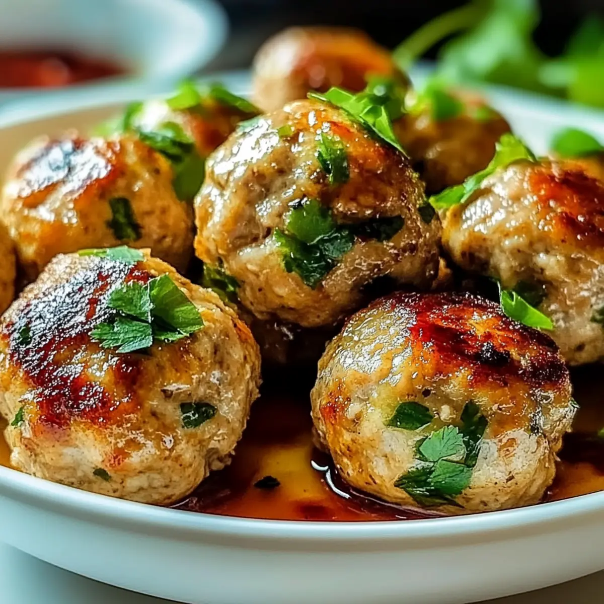 Easy Thai Baked Chicken Meatballs