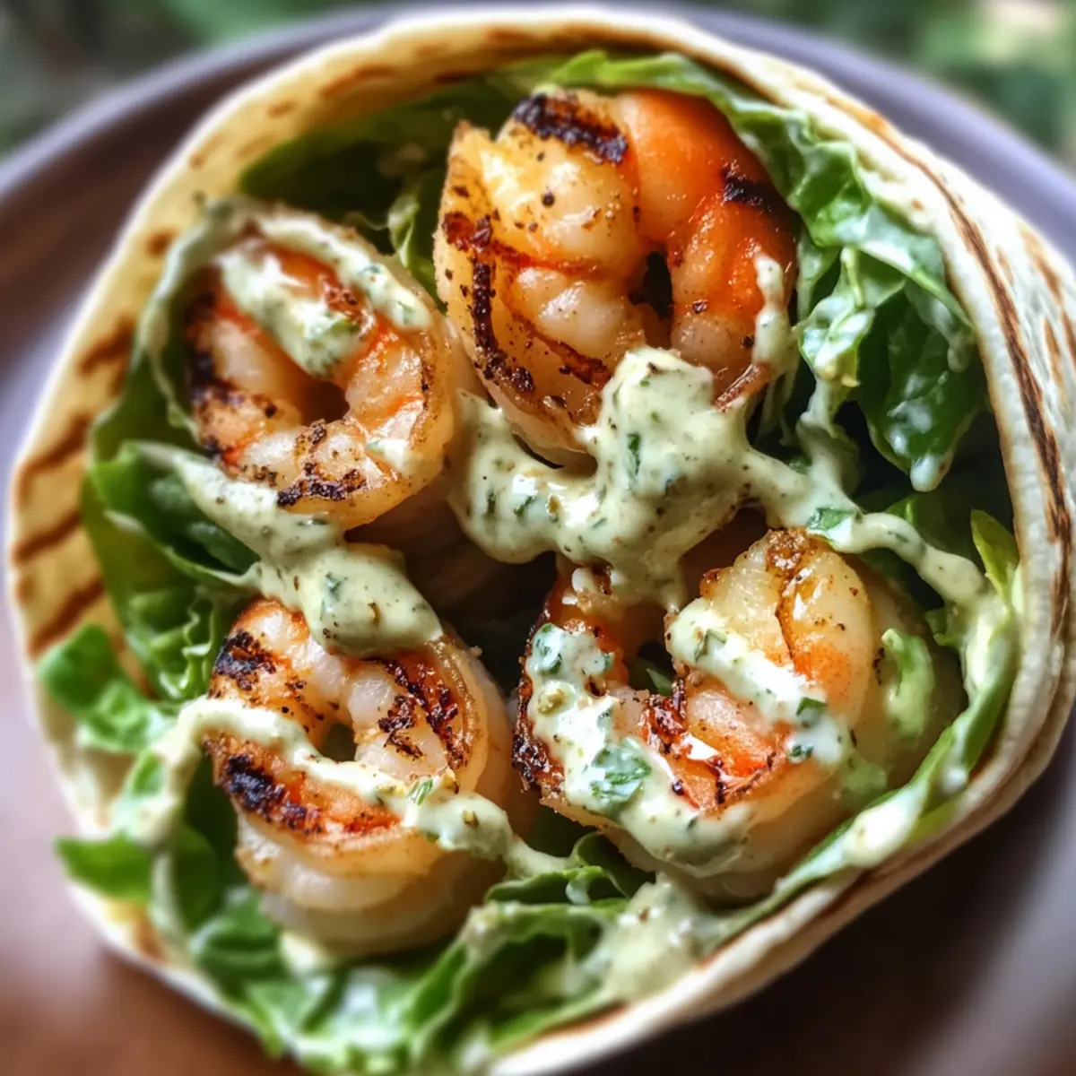 Grilled Shrimp Caesar Wraps