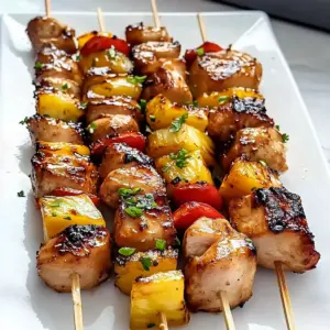 Pineapple Teriyaki Chicken Skewers