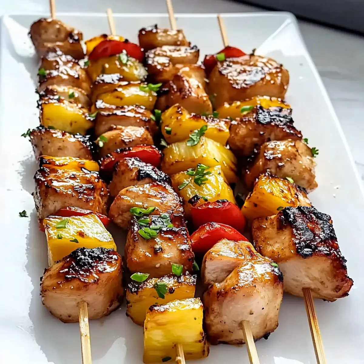 Pineapple Teriyaki Chicken Skewers
