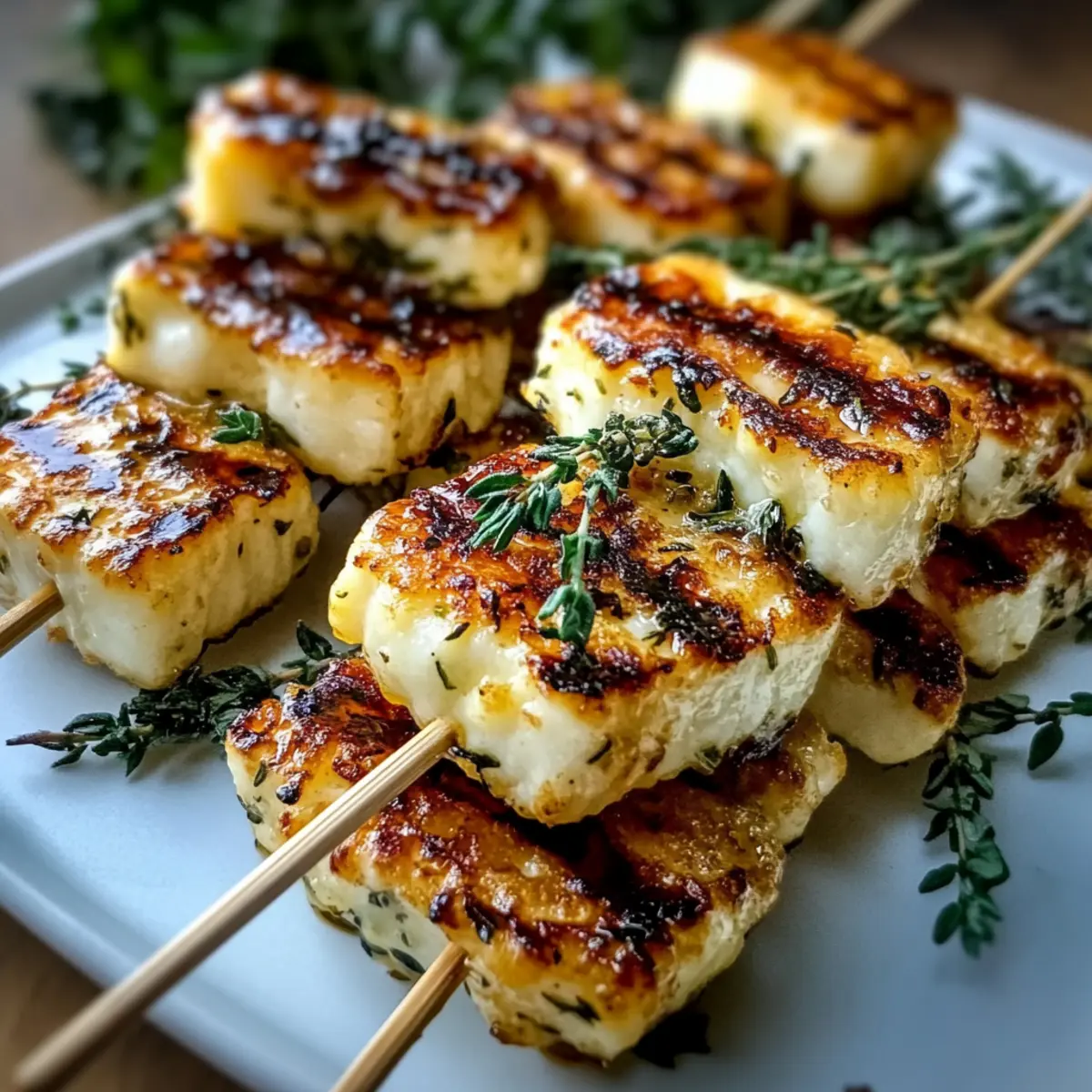 Grilled Halloumi Skewers